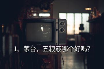 1、茅臺，五糧液哪個好喝？