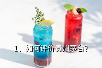 1、如何評價貴州茅臺？