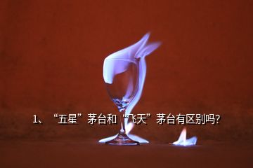 1、“五星”茅臺(tái)和“飛天”茅臺(tái)有區(qū)別嗎？