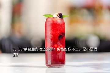 3、53°茅臺(tái)迎賓酒怎么樣？?jī)r(jià)格好像不貴，是不是假酒？