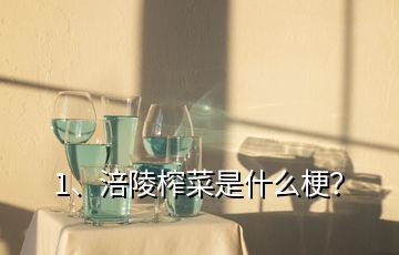 1、涪陵榨菜是什么梗？