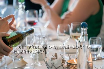 3、為什么茅臺(tái)酒有的是飛天標(biāo)，有的是五星標(biāo)呢？飛天和五星有什么區(qū)別呢？