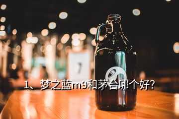 1、夢之藍m9和茅臺哪個好？