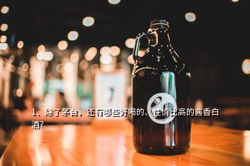 1、除了茅臺(tái)，還有哪些好喝的、性價(jià)比高的醬香白酒？