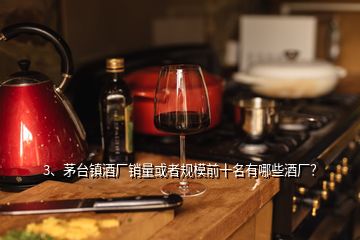 3、茅臺(tái)鎮(zhèn)酒廠銷量或者規(guī)模前十名有哪些酒廠？