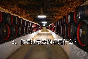 3、你喝過最貴的酒是什么？