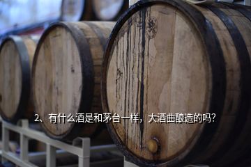 2、有什么酒是和茅臺一樣，大酒曲釀造的嗎？