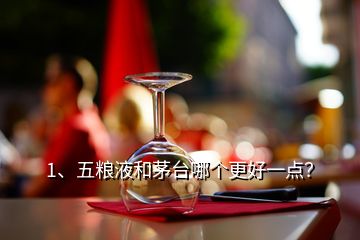 1、五糧液和茅臺(tái)哪個(gè)更好一點(diǎn)？