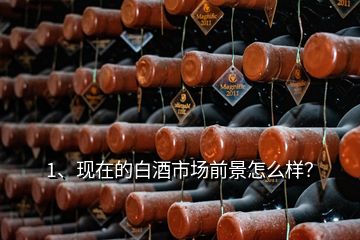 1、現(xiàn)在的白酒市場前景怎么樣？