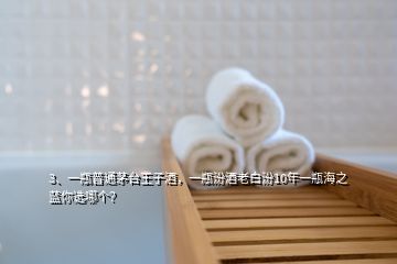 3、一瓶普通茅臺王子酒，一瓶汾酒老白汾10年一瓶海之藍你選哪個？