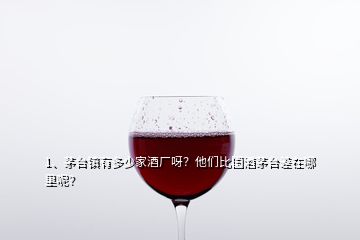 1、茅臺鎮(zhèn)有多少家酒廠呀？他們比國酒茅臺差在哪里呢？