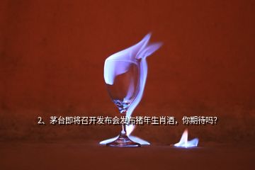 2、茅臺(tái)即將召開發(fā)布會(huì)發(fā)布豬年生肖酒，你期待嗎？