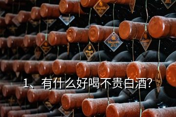 1、有什么好喝不貴白酒？