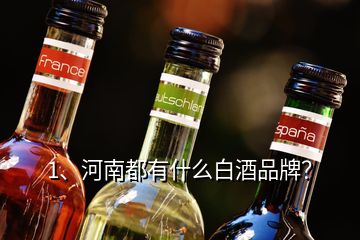 1、河南都有什么白酒品牌？