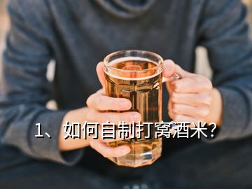 1、如何自制打窩酒米？