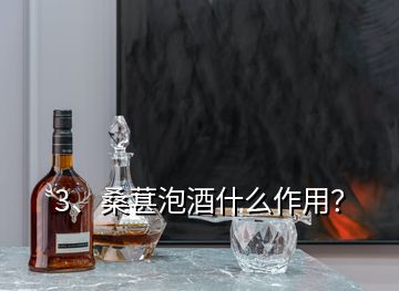 3、桑葚泡酒什么作用？