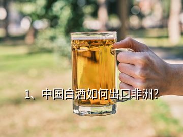 1、中國白酒如何出口非洲？