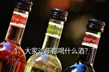 1、大家過(guò)年都喝什么酒？？