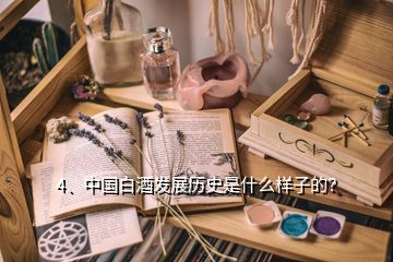 4、中國白酒發(fā)展歷史是什么樣子的？