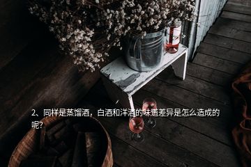 2、同樣是蒸餾酒，白酒和洋酒的味道差異是怎么造成的呢？