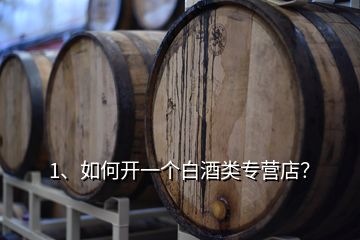 1、如何開一個白酒類專營店？