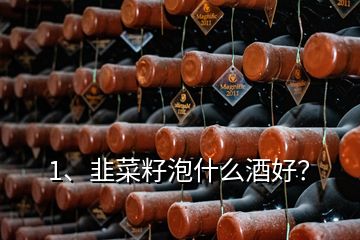 1、韭菜籽泡什么酒好？