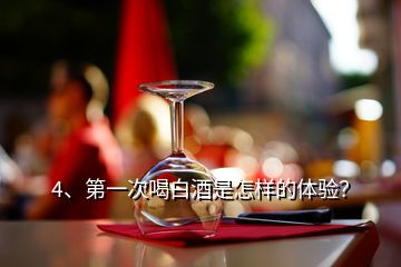 4、第一次喝白酒是怎樣的體驗？