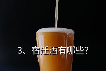 3、宿遷酒有哪些？