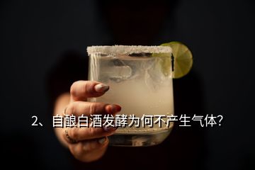 2、自釀白酒發(fā)酵為何不產(chǎn)生氣體？