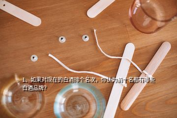 1、如果對現(xiàn)在的白酒排個(gè)名次，你認(rèn)為前十名都有哪些白酒品牌？