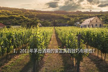 1、2011年茅臺(tái)酒箱的鑒定真假技巧有哪些？