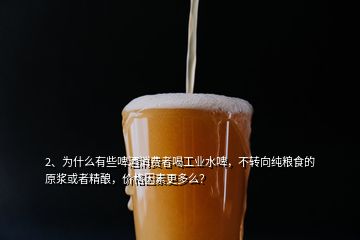 2、為什么有些啤酒消費(fèi)者喝工業(yè)水啤，不轉(zhuǎn)向純糧食的原漿或者精釀，價(jià)格因素更多么？