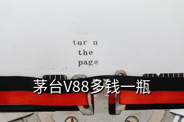 茅臺(tái)V88多錢一瓶