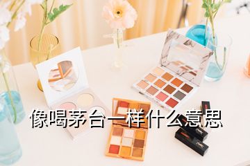 像喝茅臺(tái)一樣什么意思