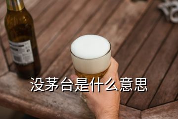 沒茅臺(tái)是什么意思