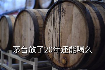 茅臺(tái)放了20年還能喝么