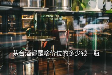 茅臺酒都是啥價(jià)位的多少錢一瓶