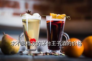 求不同檔次的茅臺王子酒的價格