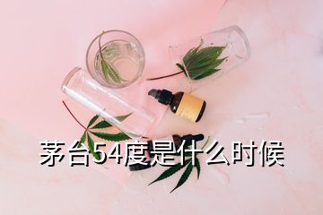 茅臺54度是什么時候