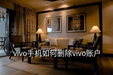 vivo手機(jī)如何刪除vivo賬戶(hù)