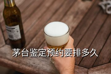 茅臺(tái)鑒定預(yù)約要排多久