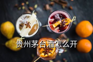 貴州茅臺酒怎么開