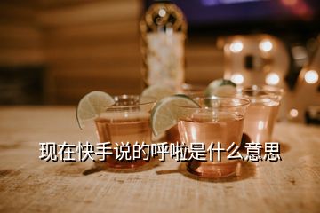 現(xiàn)在快手說的呼啦是什么意思