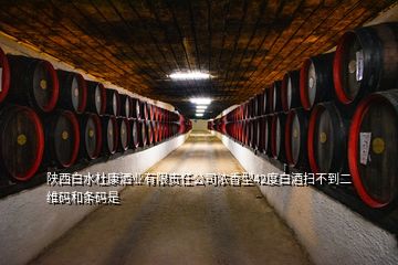 陜西白水杜康灑業(yè)有限責任公司濃香型42度白酒掃不到二維碼和條碼是