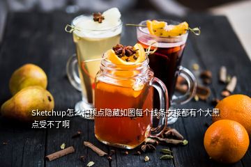 Sketchup怎么把頂點(diǎn)隱藏如圖每個(gè)線條交接都有個(gè)大黑點(diǎn)受不了啊