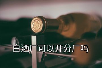 白灑廠可以開分廠嗎