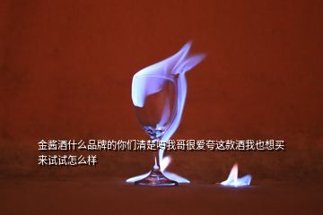 金醬酒什么品牌的你們清楚嗎我哥很愛夸這款酒我也想買來試試怎么樣