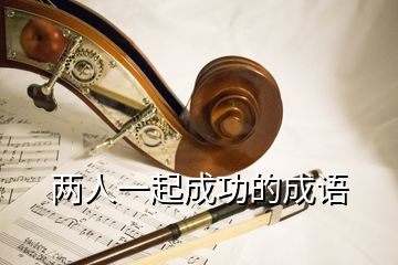 兩人一起成功的成語(yǔ)