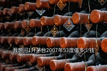 我想問(wèn)1升茅臺(tái)2007年53度值多少錢