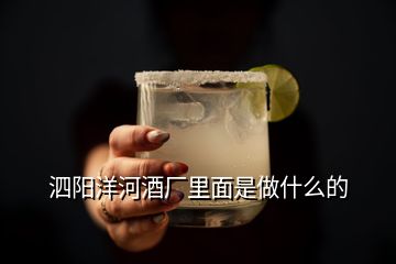 泗陽(yáng)洋河酒廠里面是做什么的